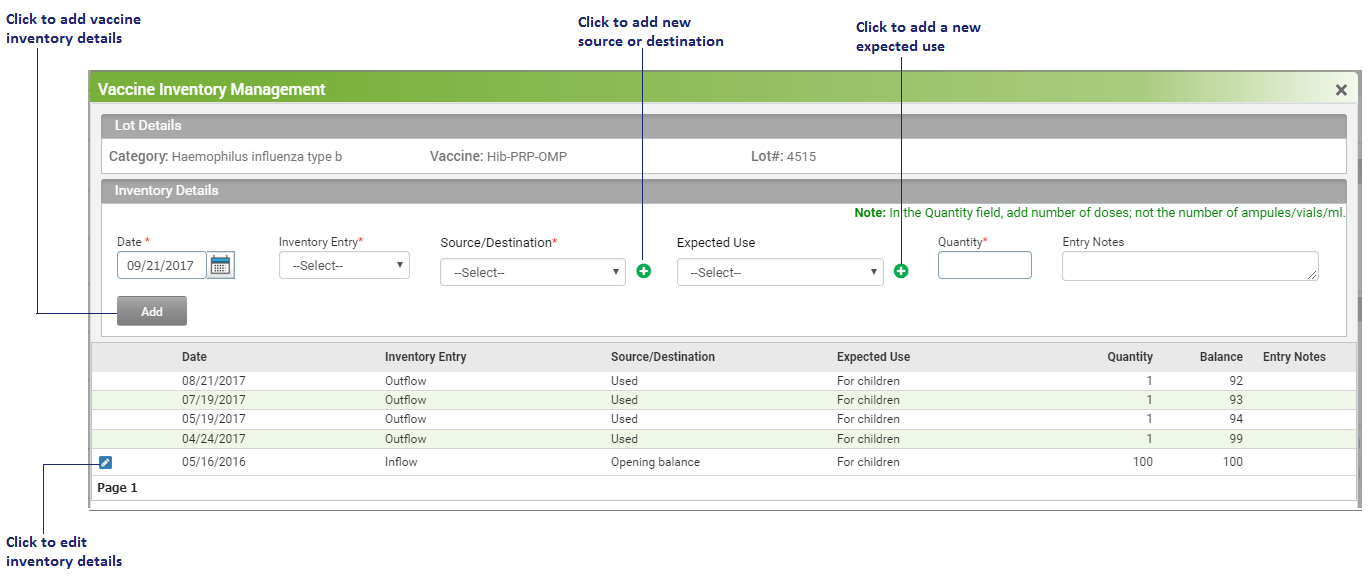 Vaccine Inventory Mgt