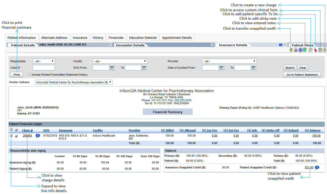 Viewing P Financials